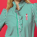 Nutcracker Embroidered Ruffled Blouse - Lizzy G's Fine Gifts