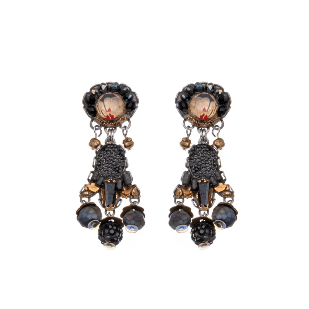 Obsidian Night Earrings - C2466 - Lizzy G's Fine Gifts