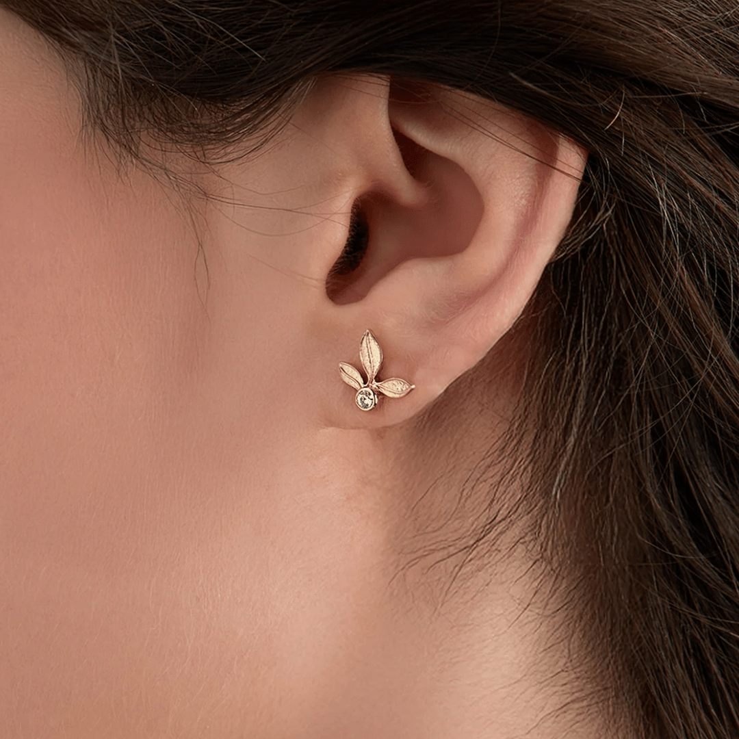Olive Leaf Stud Earring - Lizzy G's Fine Gifts