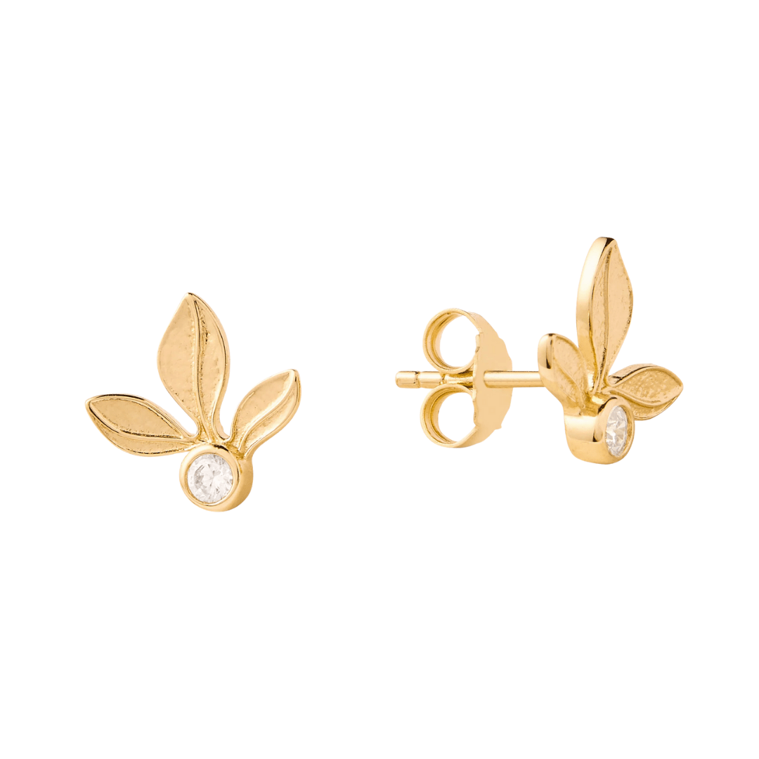 Olive Leaf Stud Earring - Lizzy G's Fine Gifts