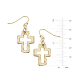 Open Cross Earrings - Lizzy G's Fine Gifts
