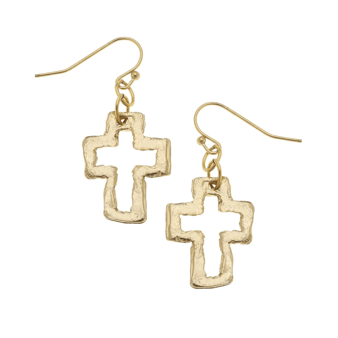 Open Cross Earrings - Lizzy G's Fine Gifts
