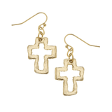 Open Cross Earrings - Lizzy G's Fine Gifts