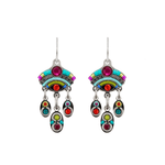 Oval Earrings with Crystal Drops - Lizzy G's Fine Gifts