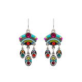 Oval Earrings with Crystal Drops - Lizzy G's Fine Gifts