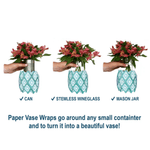 Paper Vase Wraps (Multiple Designs Available) - Lizzy G's Fine Gifts