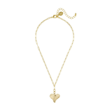 Paperclip Chain Necklace with Heart - Lizzy G's Fine Gifts