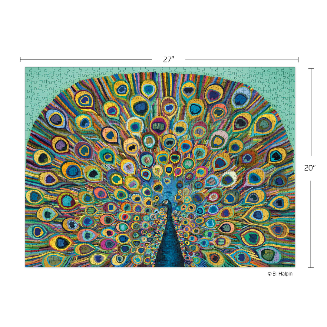 Peacock 1000 Piece Puzzle - Lizzy G's Fine Gifts
