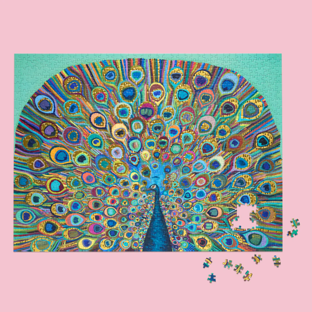 Peacock 1000 Piece Puzzle - Lizzy G's Fine Gifts