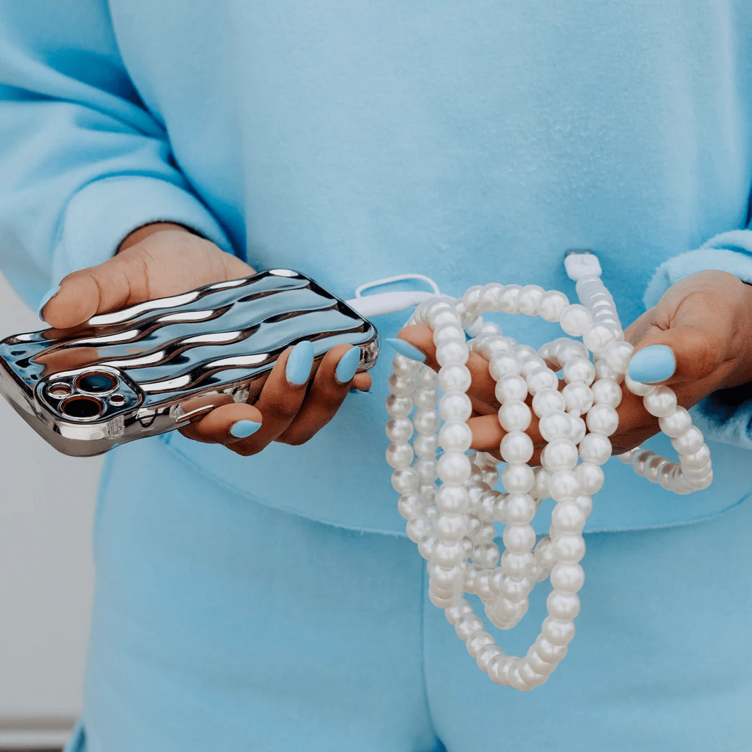 Pearl Beaded Phone Cord - Lizzy G's Fine Gifts