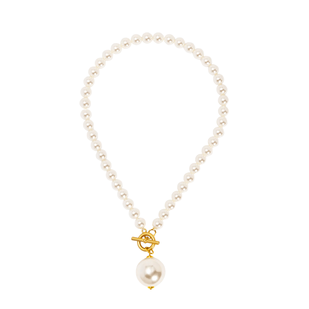 Pearl Collar Oversized Drop Necklace - Lizzy G's Fine Gifts