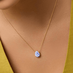 Pebble Mini Marble Blue Necklace - Lizzy G's Fine Gifts
