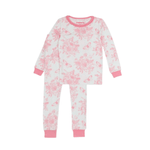 Pink Butterfly Toile Toddler Two Piece PJ Set - Lizzy G's Fine Gifts