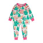 Pink Jolly Gingerbread Two Piece PJ Set - Lizzy G's Fine Gifts