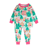 Pink Jolly Gingerbread Two Piece PJ Set - Lizzy G's Fine Gifts