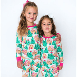 Pink Jolly Gingerbread Two Piece PJ Set - Lizzy G's Fine Gifts