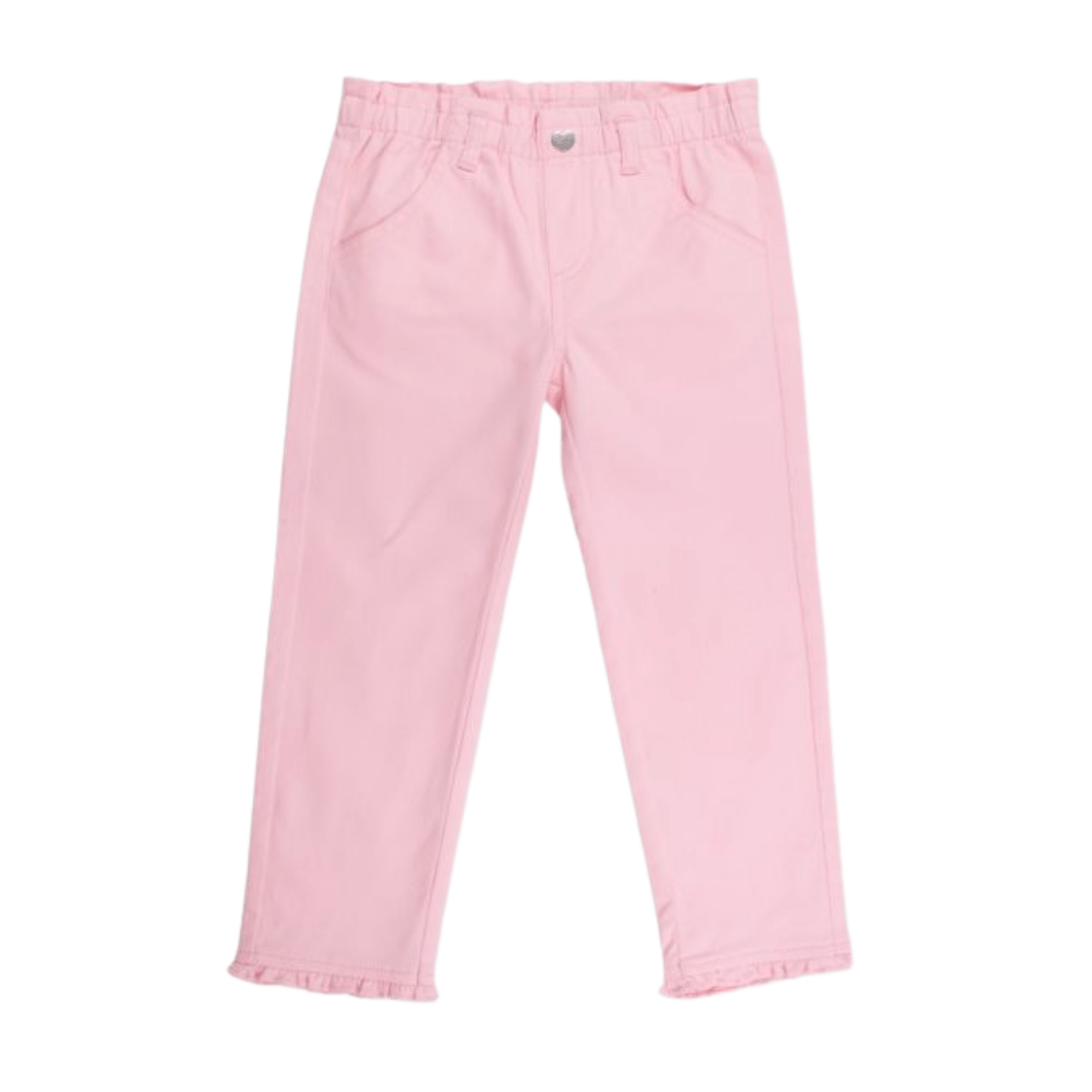 Pink Ruffle Straight Jeans - Lizzy G's Fine Gifts