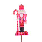 Pinkmas Nutcracker Metal Decor - Lizzy G's Fine Gifts
