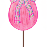 Plaid Bow Egg Garden Stake - Lizzy G's Fine Gifts