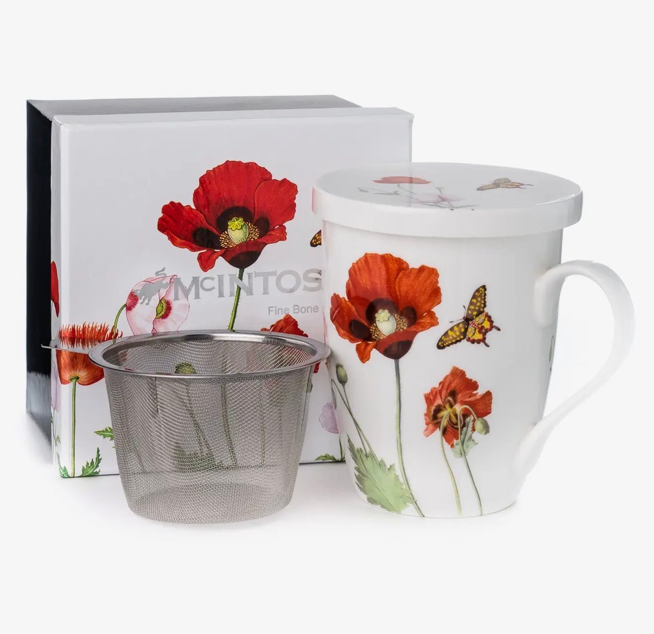Poppies Mug/Lid - Lizzy G's Fine Gifts
