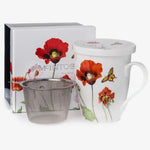 Poppies Mug/Lid - Lizzy G's Fine Gifts