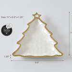 Porcelain Christmas Tree Platter - Lizzy G's Fine Gifts