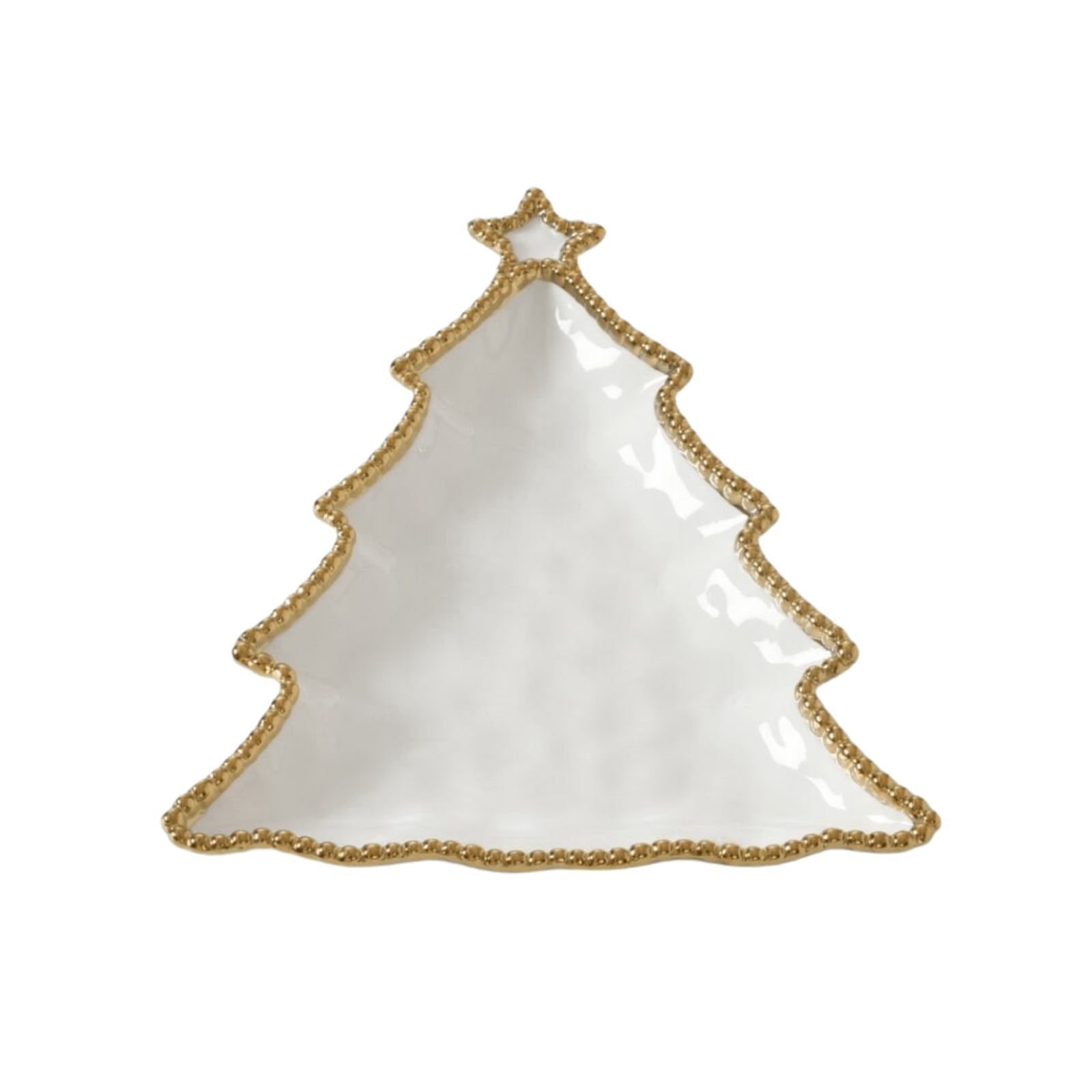 Porcelain Christmas Tree Platter - Lizzy G's Fine Gifts