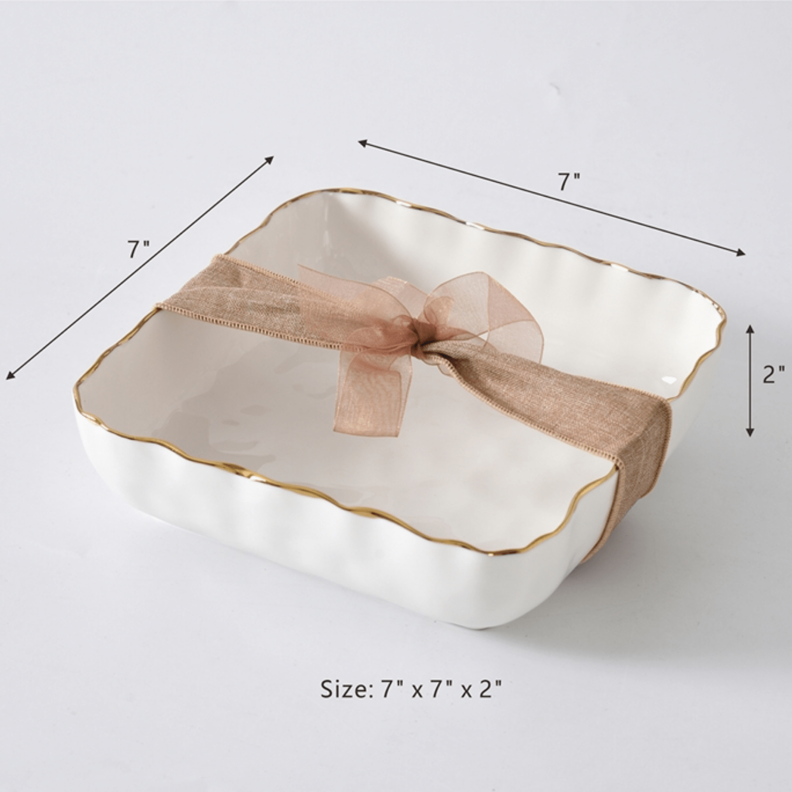 Porcelain Cocktail Napkin Dish - Lizzy G's Fine Gifts