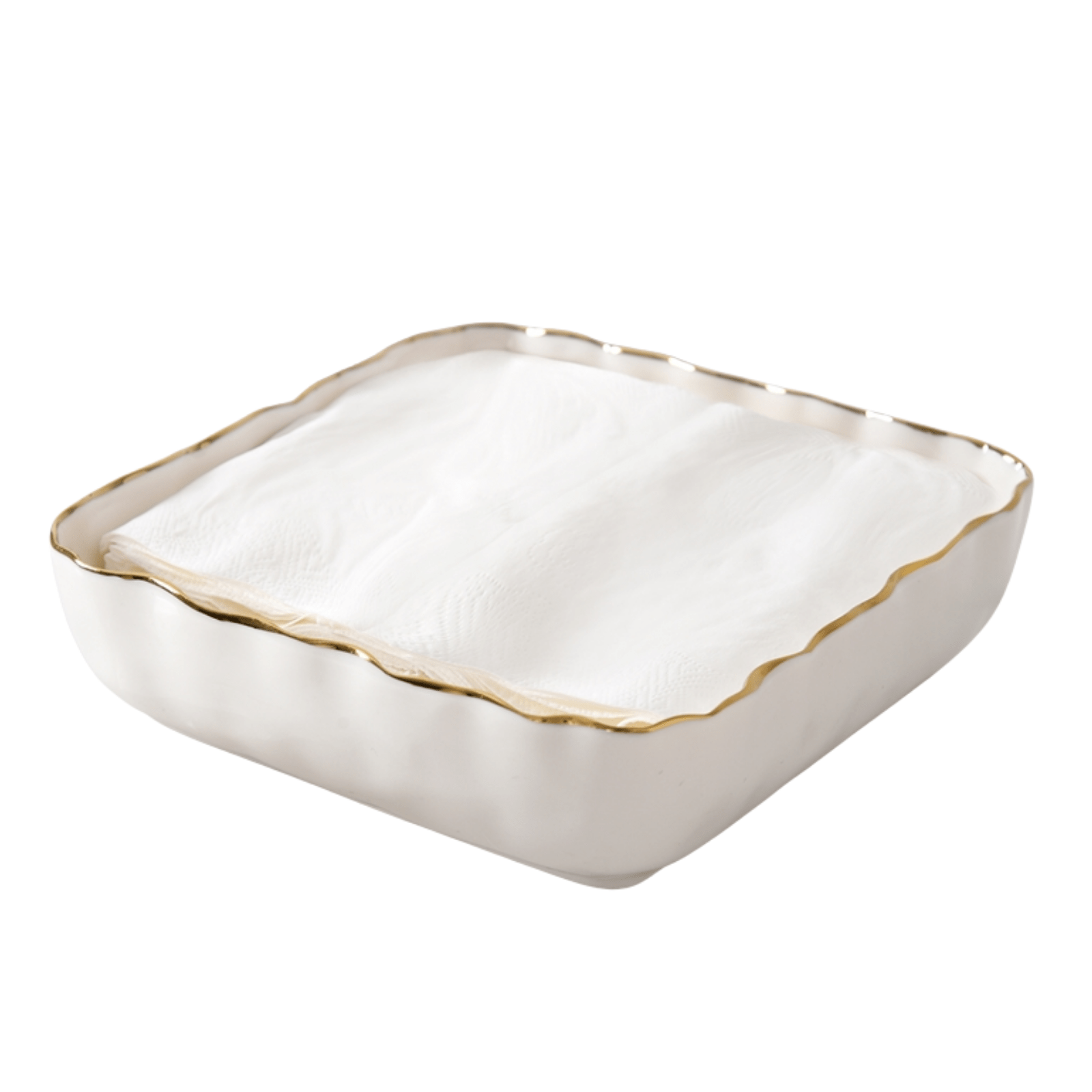 Porcelain Cocktail Napkin Dish - Lizzy G's Fine Gifts
