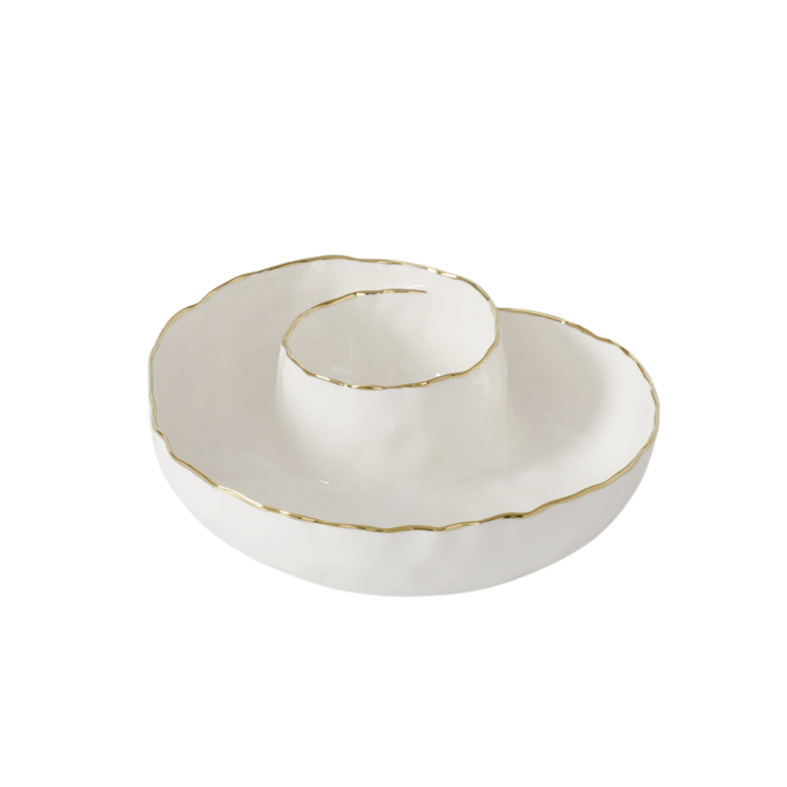 Porcelain Round Chip & Dip Server - Lizzy G's Fine Gifts