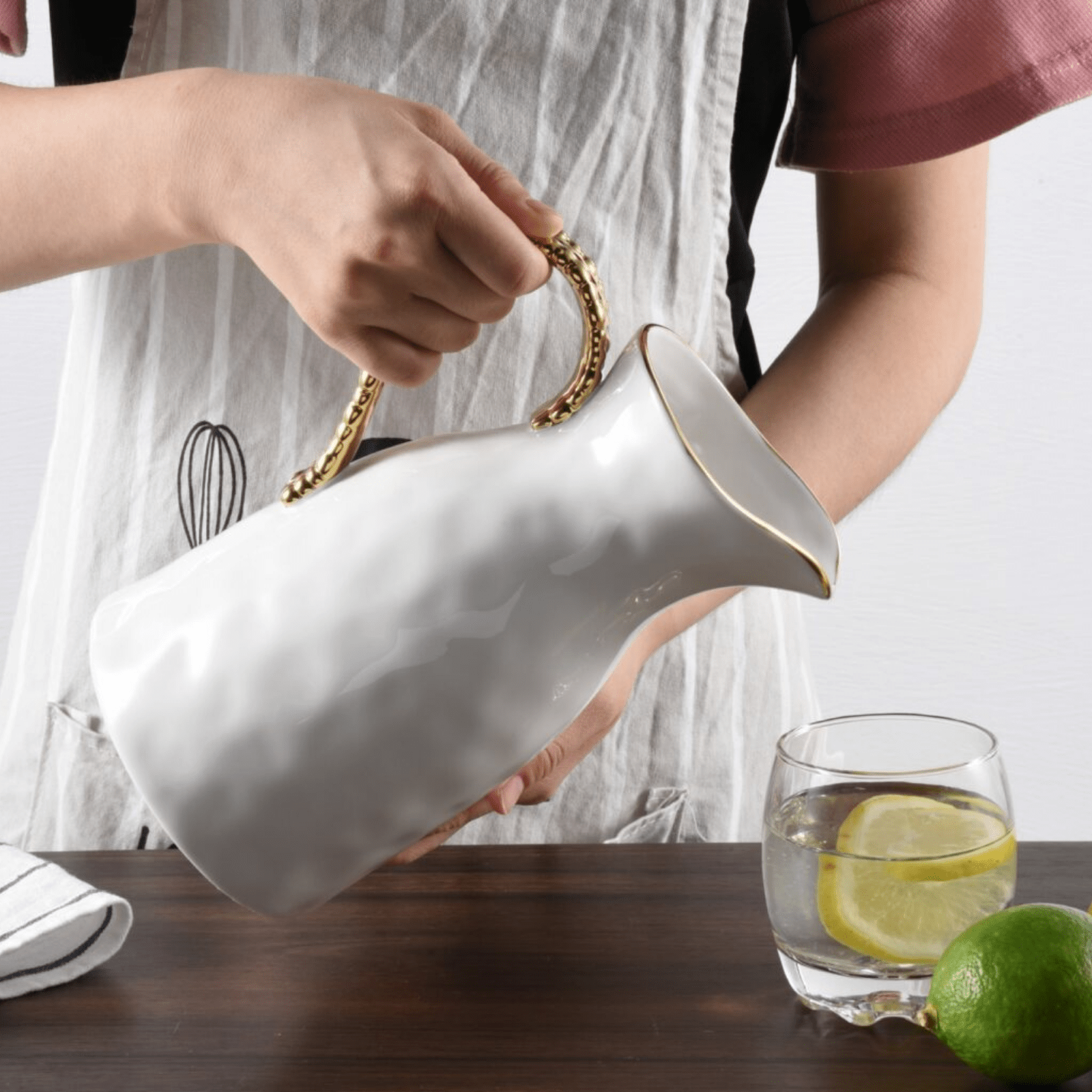 Porcelain Water Pitcher - Lizzy G's Fine Gifts