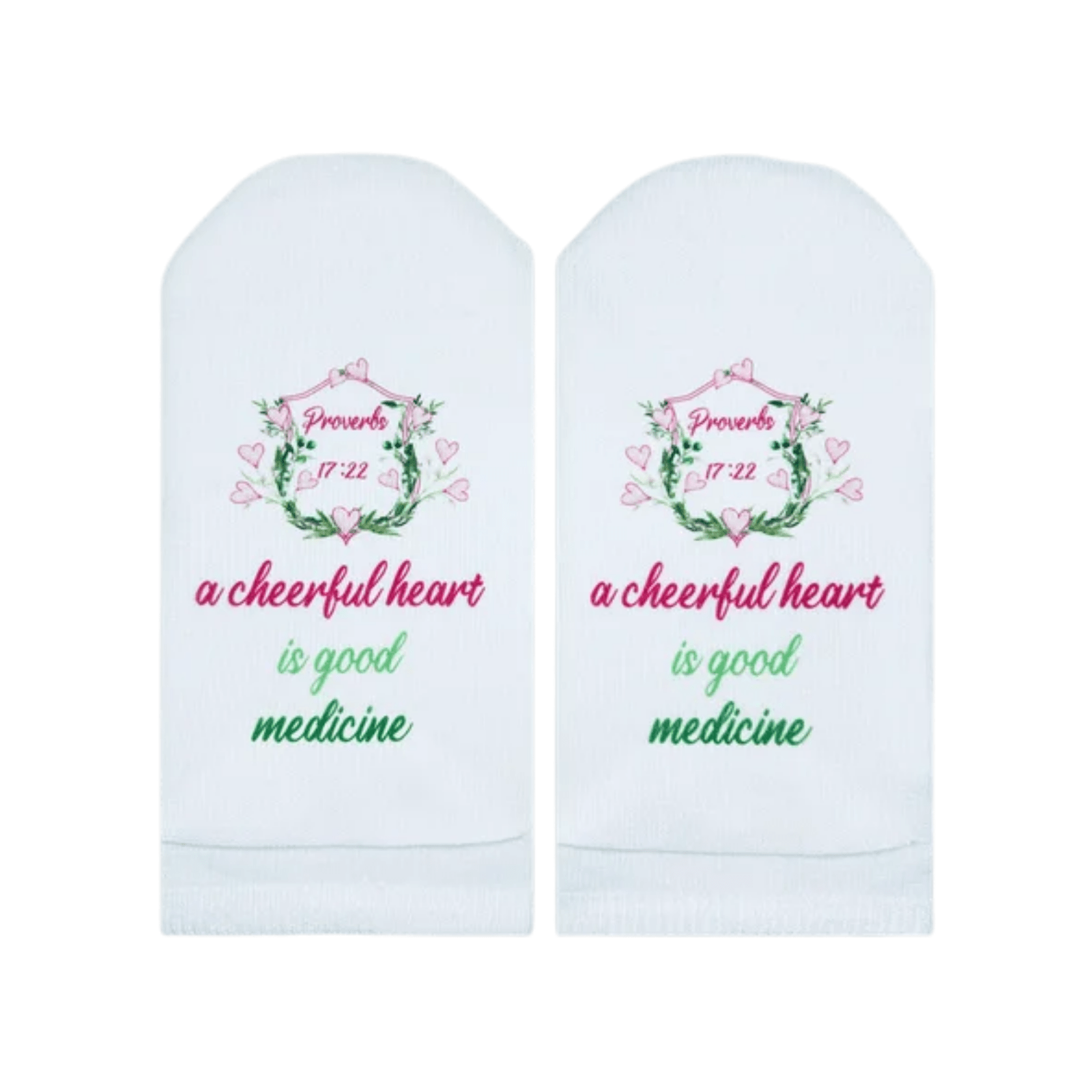 Proverbs 17:22 No - Show Socks - Lizzy G's Fine Gifts