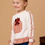 Pumpkin Bow Ruffle Sweatshirt - Lizzy G's Fine Gifts