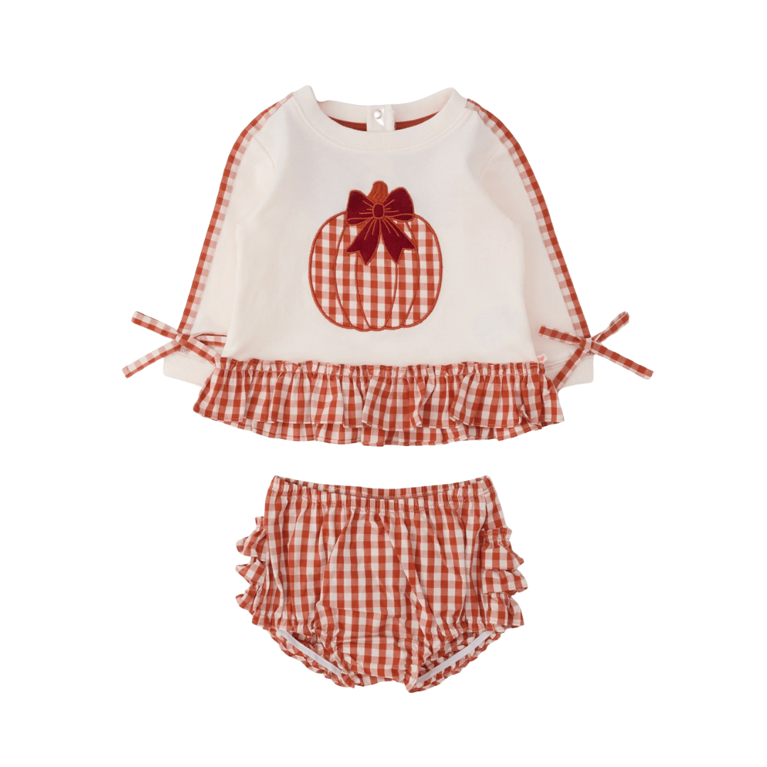 Pumpkin Bow Sweatshirt & Bloomers - Lizzy G's Fine Gifts