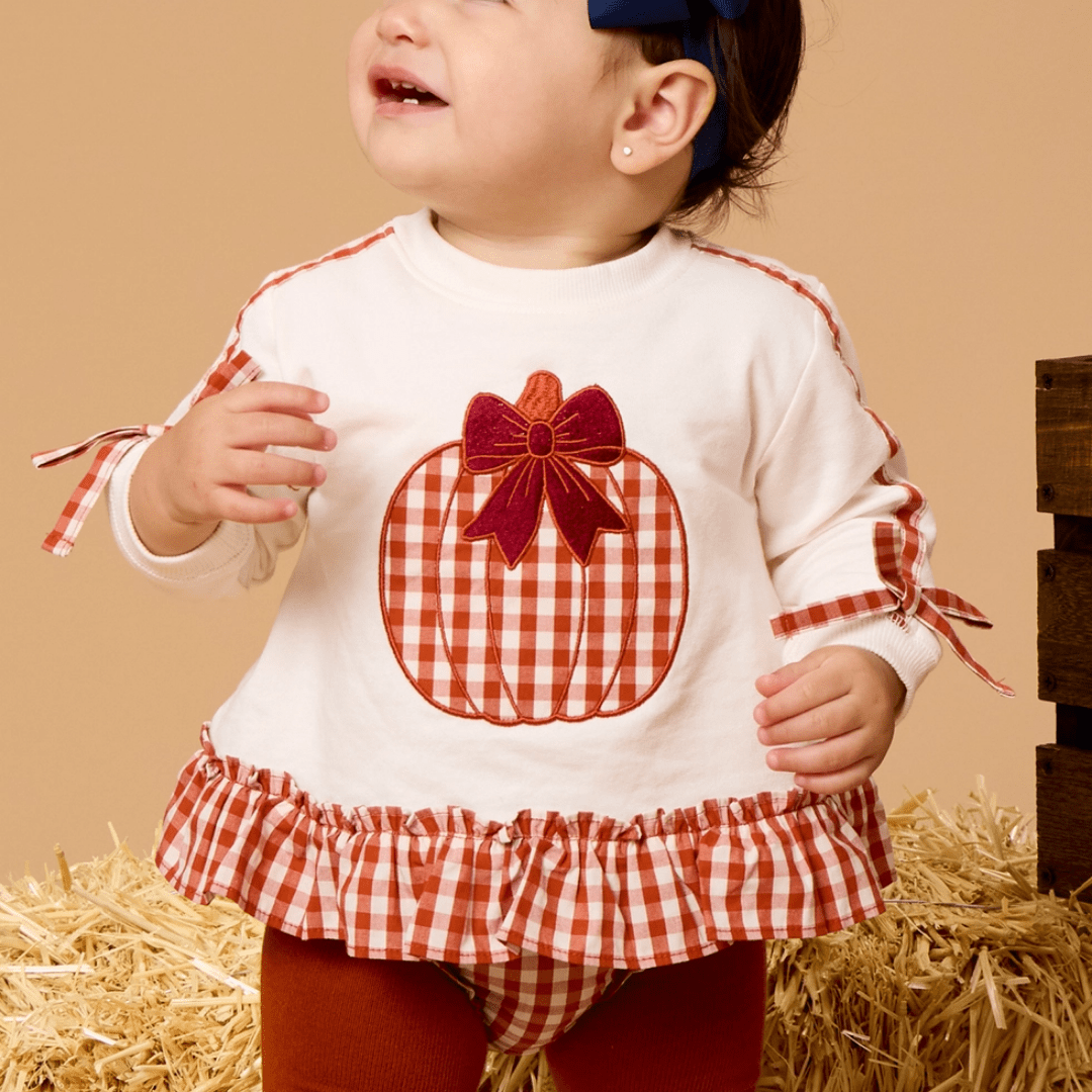 Pumpkin Bow Sweatshirt & Bloomers - Lizzy G's Fine Gifts