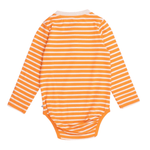 Pumpkin Stripe Long Sleeve Henley Bodysuit - Lizzy G's Fine Gifts