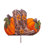 Pumpkins & Boots Metal Decor - Lizzy G's Fine Gifts