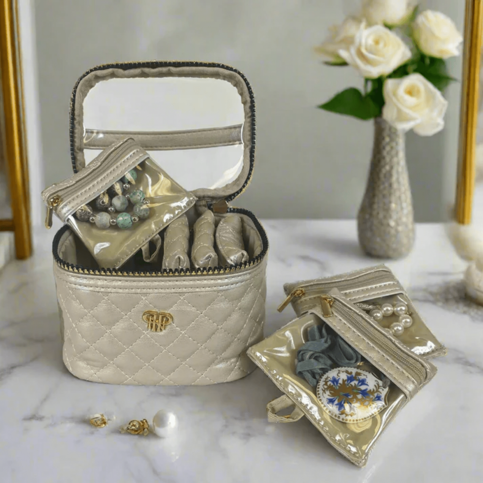 Quilted Getaway Travel Jewelry Case - Lizzy G's Fine Gifts