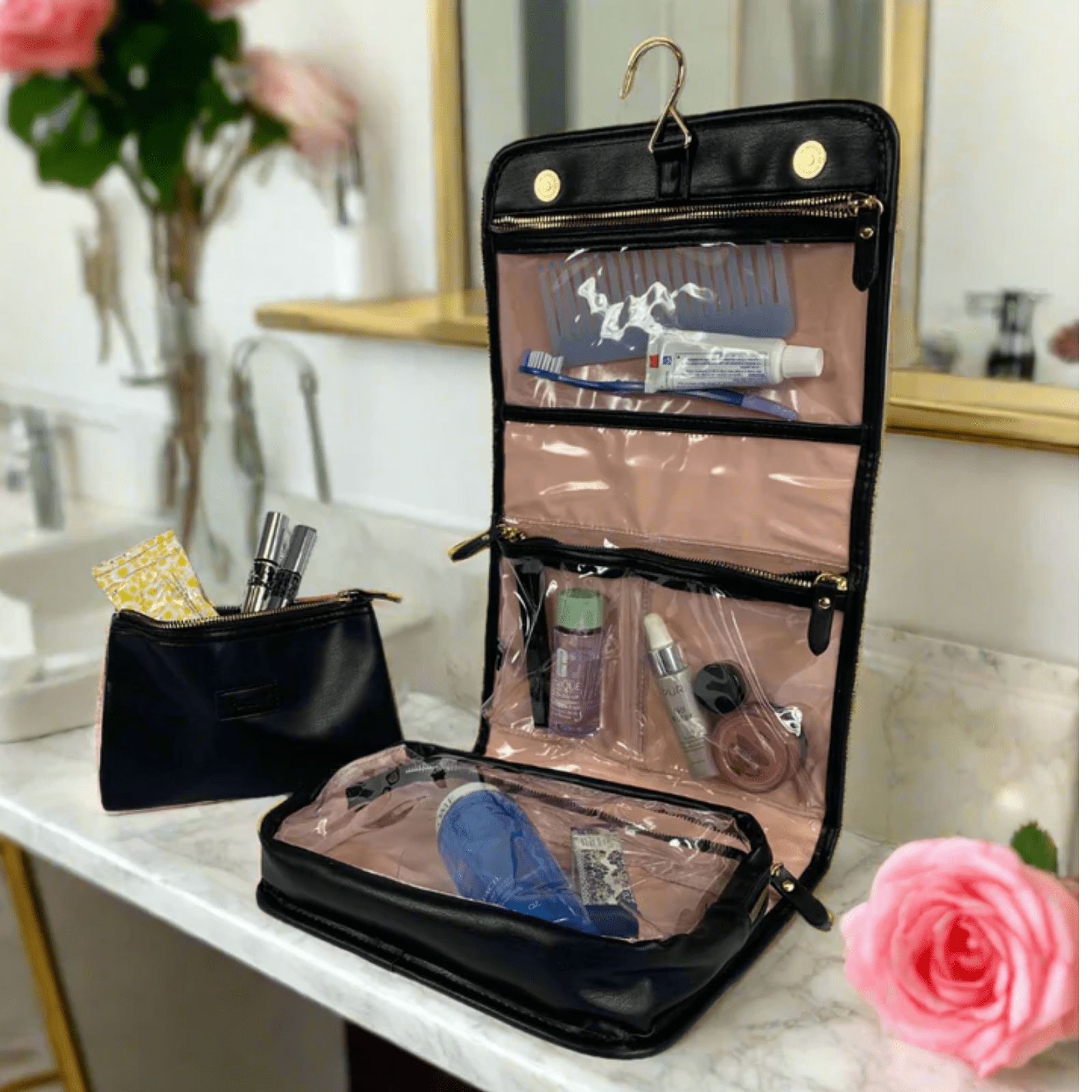 Quilted Hanging Toiletry Case - Lizzy G's Fine Gifts