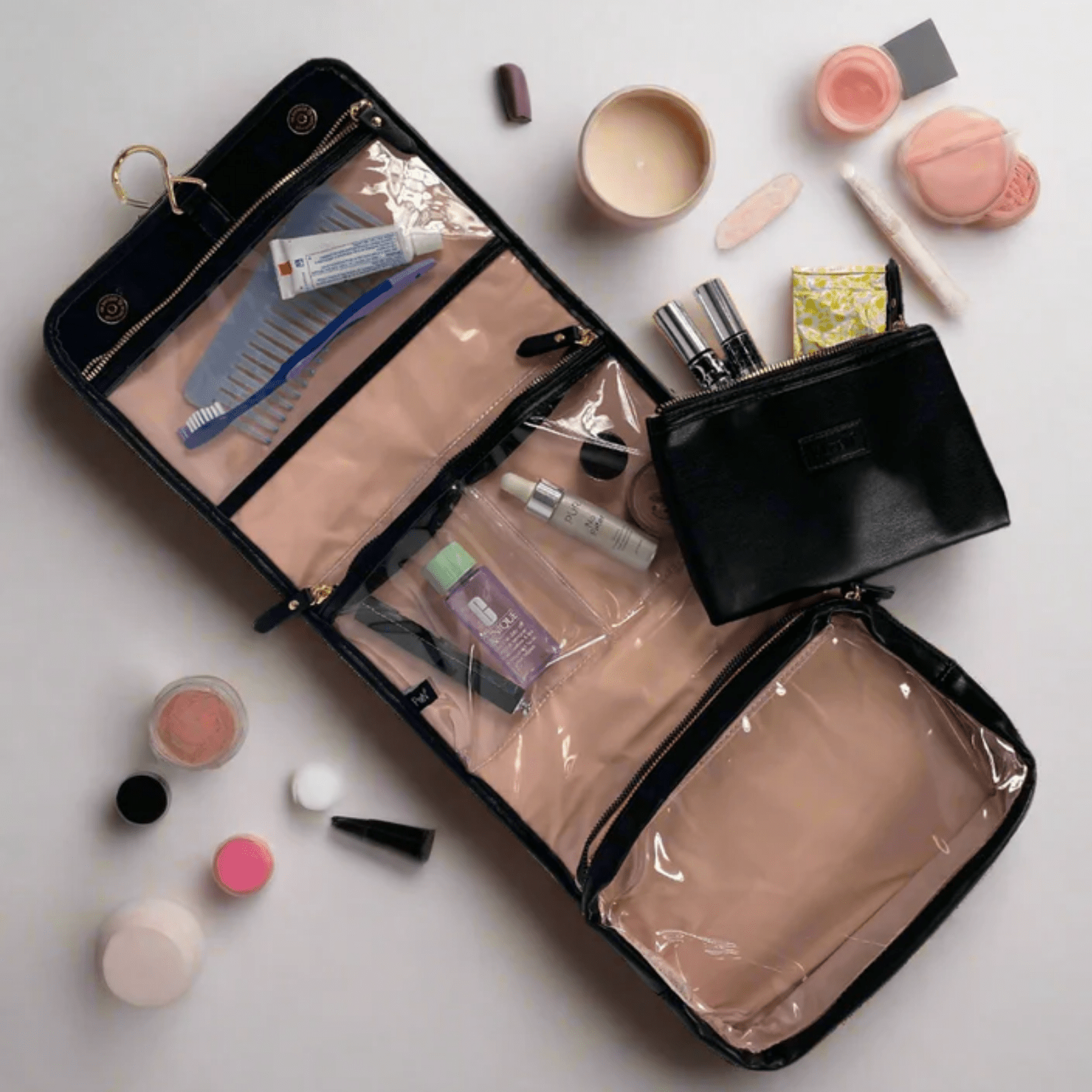 Quilted Hanging Toiletry Case - Lizzy G's Fine Gifts