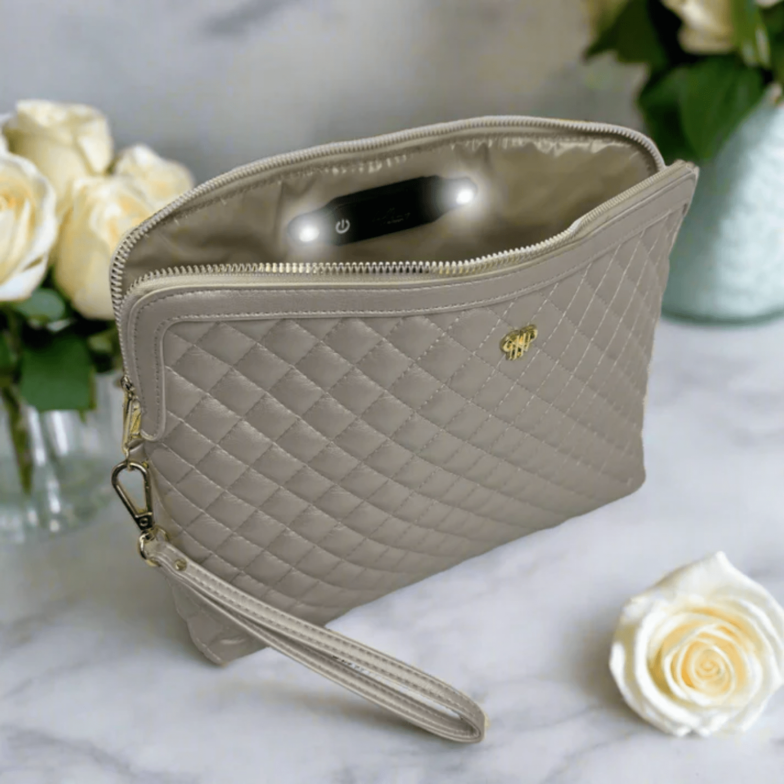 Quilted Litt Light - up Makeup Case - Lizzy G's Fine Gifts