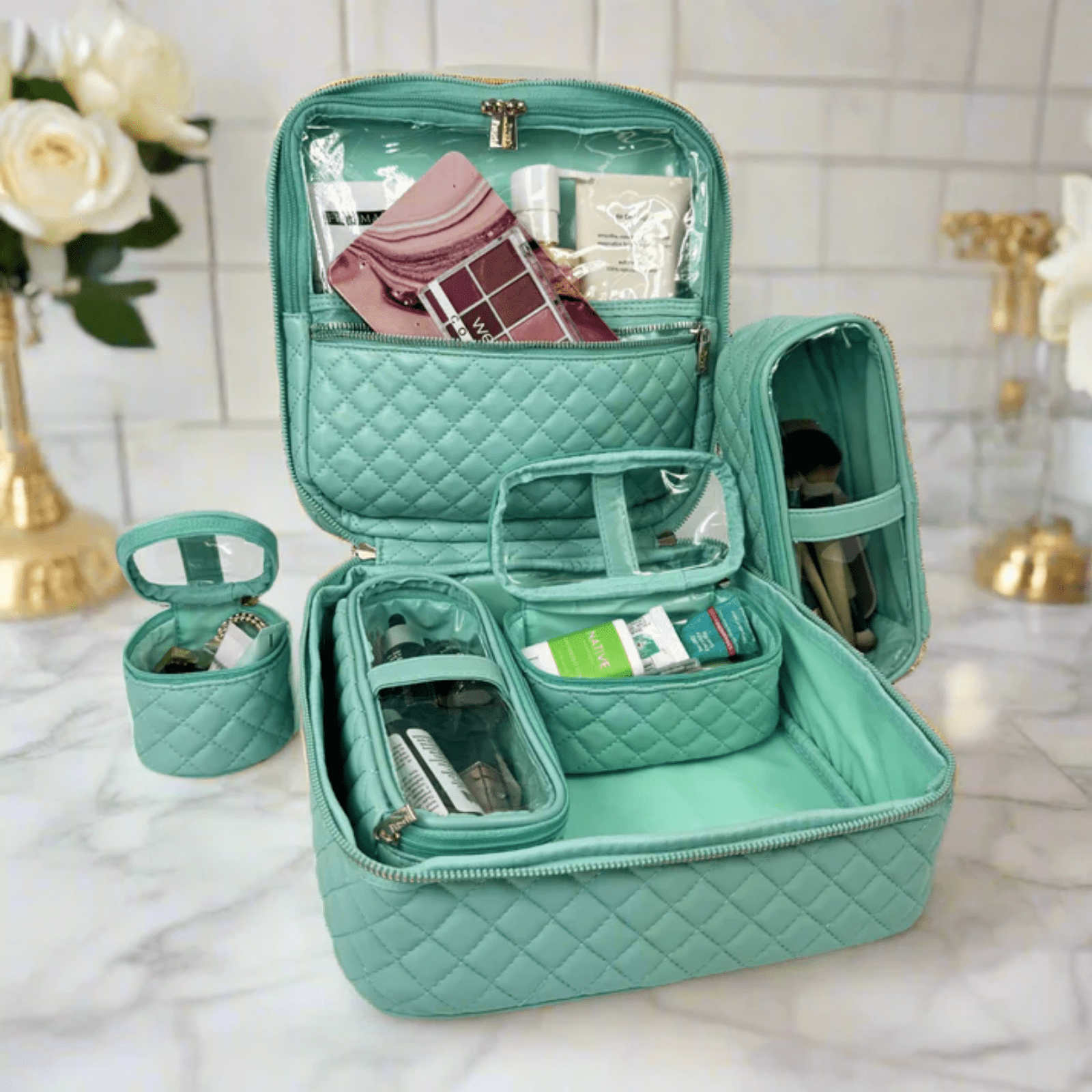Quilted Mini Diva Makeup Case - Lizzy G's Fine Gifts