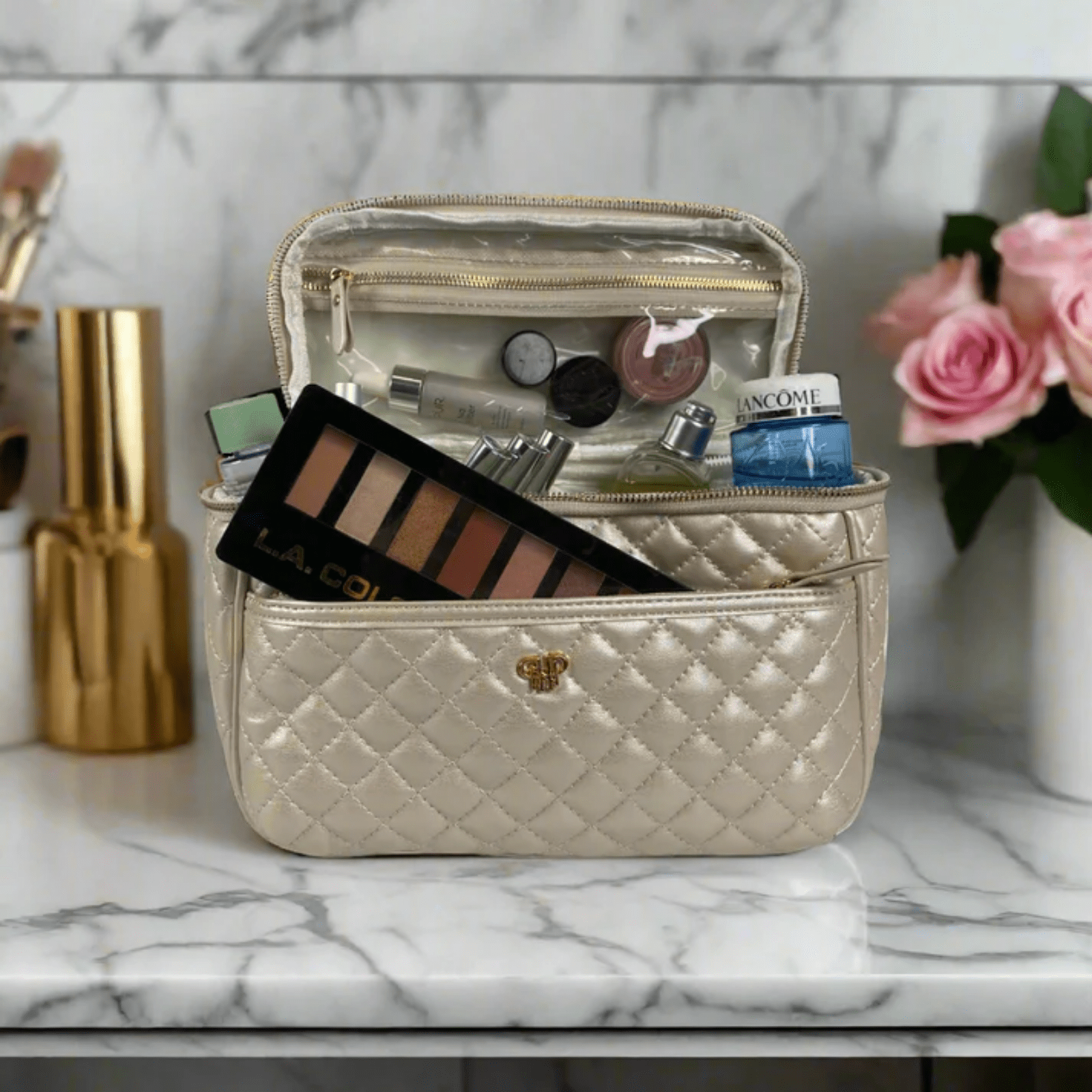 Quilted Train Toiletry Case - Lizzy G's Fine Gifts