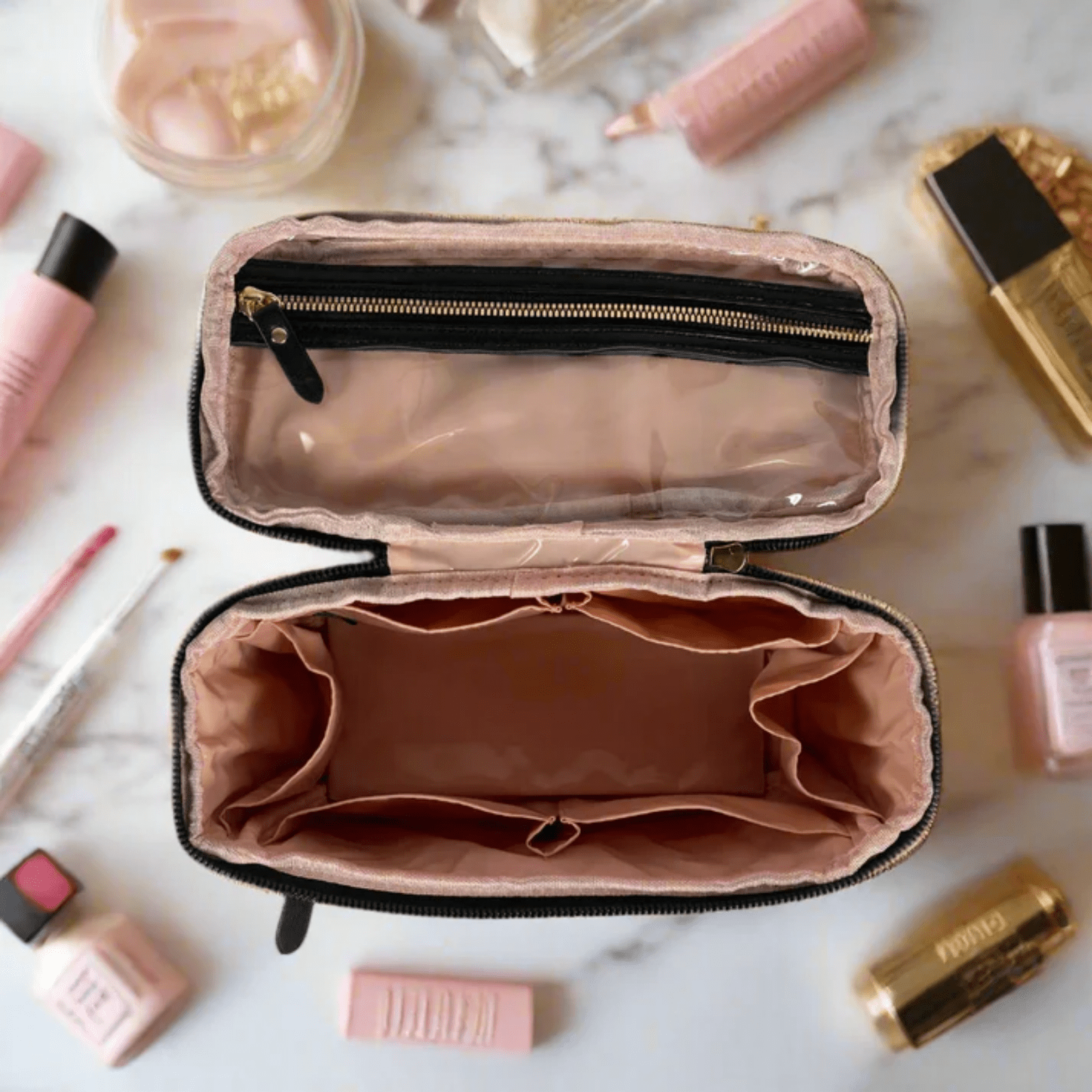 Quilted Train Toiletry Case - Lizzy G's Fine Gifts