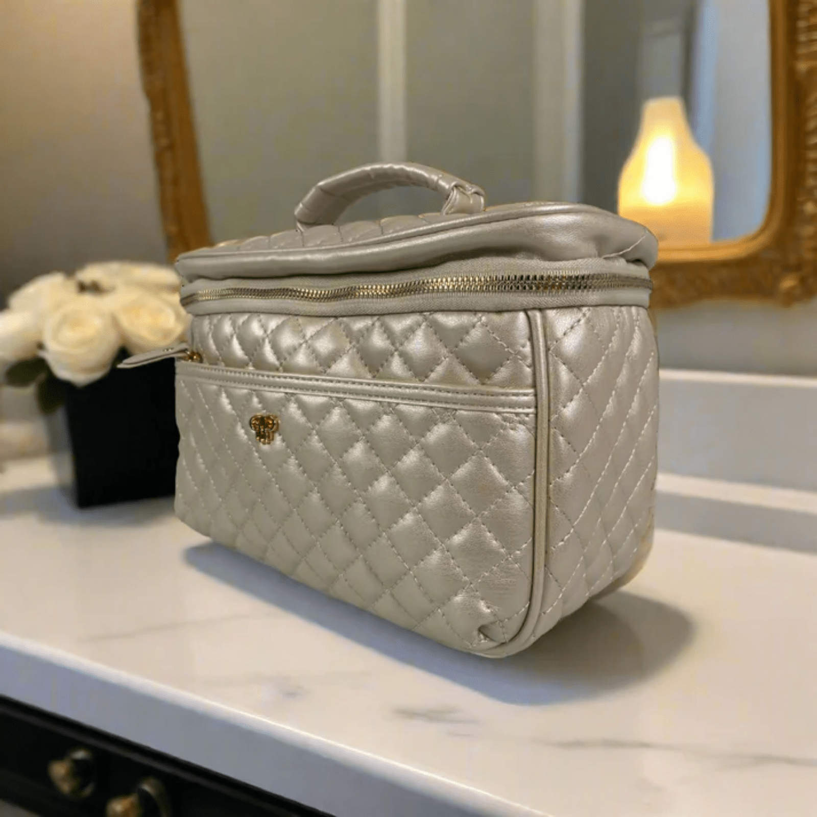 Quilted Train Toiletry Case - Lizzy G's Fine Gifts