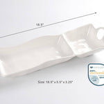 Rectangle Melamine Chip & Dip Server - Lizzy G's Fine Gifts
