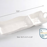 Rectangle Melamine Chip & Dip Server - Lizzy G's Fine Gifts