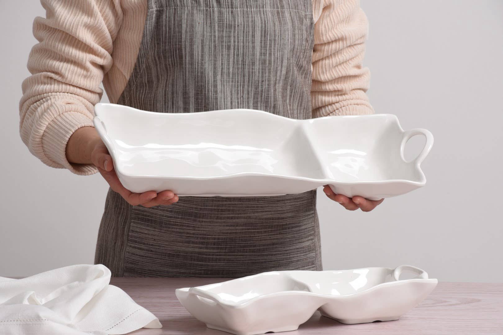 Rectangle Melamine Chip & Dip Server - Lizzy G's Fine Gifts