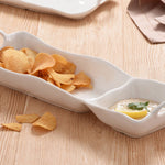 Rectangle Melamine Chip & Dip Server - Lizzy G's Fine Gifts
