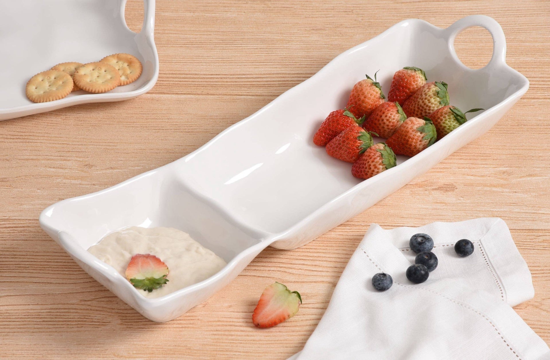 Rectangle Melamine Chip & Dip Server - Lizzy G's Fine Gifts